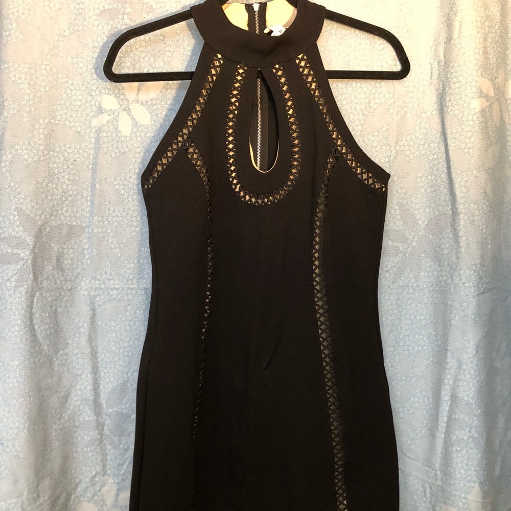 Black body con mini dress